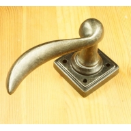 pewter/bronze wave lever on square rose