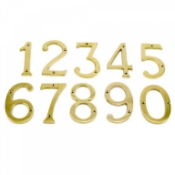 75mm polished brass numerals
