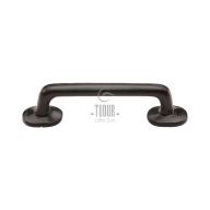 fb376 smooth black iron cabinet pull handle