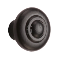 fb3985 smooth black iron cabinet knob