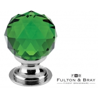 fulton & bray fch03 polished chrome glass ball cabinet knob