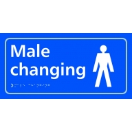 male changing sign