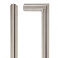 satin stainless steel mitred pull handle