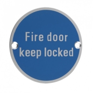 zsa10 76mm fire door keep locked sign saa