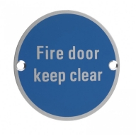zsa11 76mm fire door keep clear sign saa