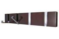 headbourne hr7012x 4-concealed hook polished chrome on dark wooden rack board hanger