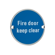 zss11 76mm fire door keep clear sign