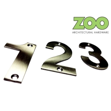 ZSN Satin Stainless Steel Numeral 75mm