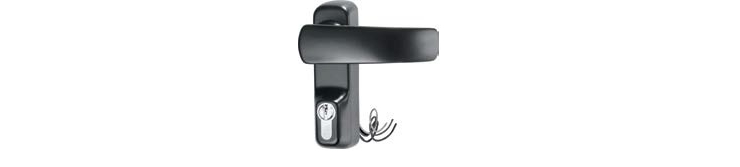 iseo lever handle with 5 pin cylinder & micro switch