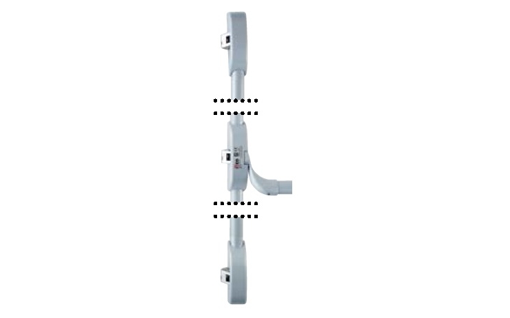 iseo 3 point lateral side latching emergency exit device