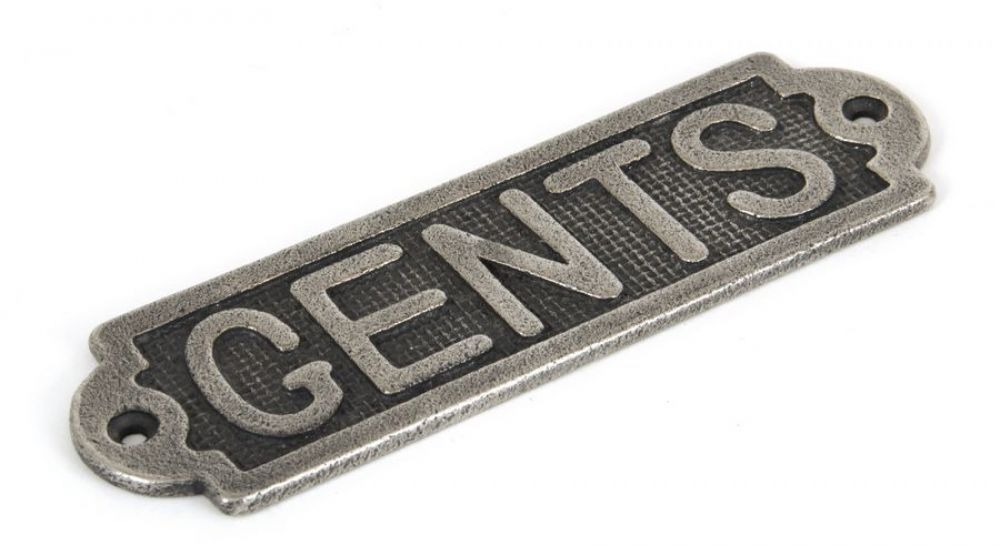 the anvil 'gents' sign