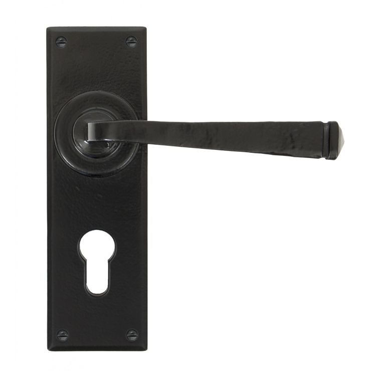 Black Iron Door Handle From The Anvil Euro Lock 33826