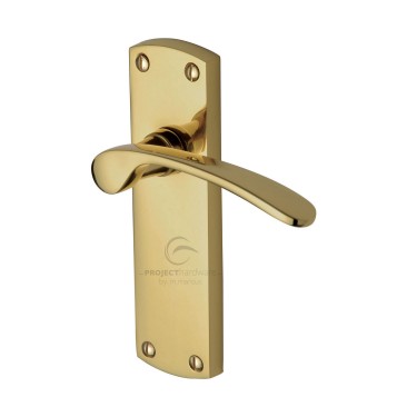 M.Marcus Project Hardware Door Handle, Luca Polished Brass PR400 