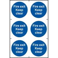 fire door keep clear signs