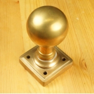 bronze/pewter 50mm ball knob on square rose