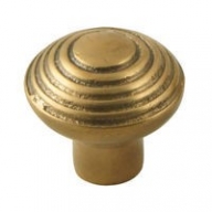 bronze/pewter ribbed cabinet knob
