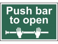 push bar to open sign