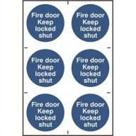 fire door keep locked shut signs