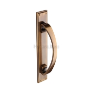 v1162 heritage brass pull handle on plate
