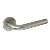 zcs2020 radius lever on round rose satin stainless steel
