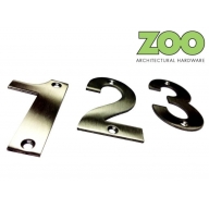 zsn satin stainless steel numeral 75mm