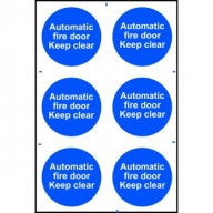 automatic fire door keep clear signs