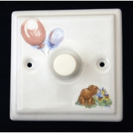 porcelain dimmer switch - teddy bear (complete with electrics)