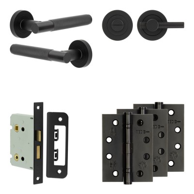 bari bathroom door handle pack black 