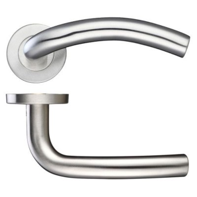 ZCS2040 Arched Lever On Round Rose Satin Stai