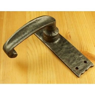 Pew02lt Pewter Ornate Style Lever On Latch Plate