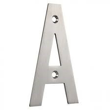 ZSN Zoo Satin Stainless Steel 102mm Letter