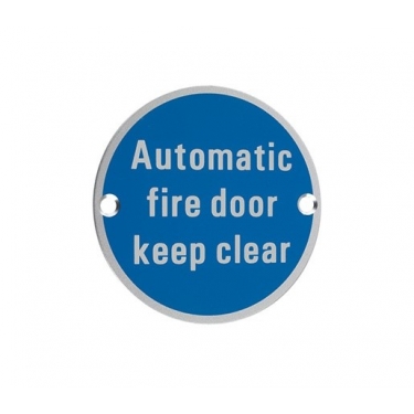 ZSA12 76mm Automatic Fire Door Keep Clear Sign SAA 